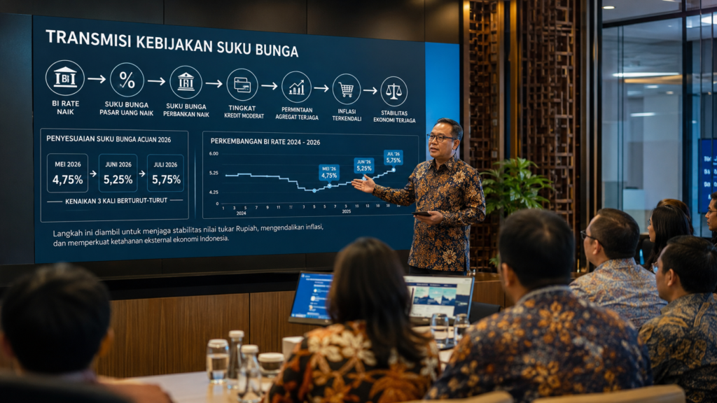 Rupiah Nyaris Rp18.000, BI Kerek Bunga Acuan ke 5,75 Persen