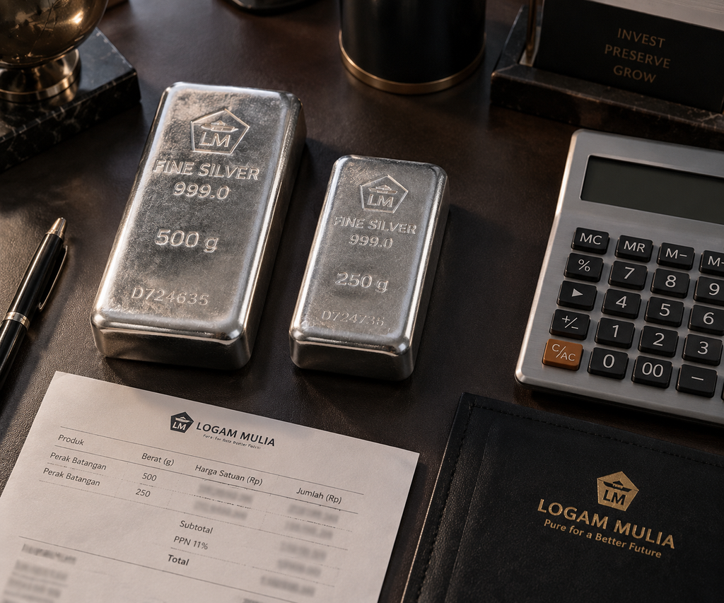 Harga Perak Hari Ini Turun Rp550 Jadi Rp41.510 per Gram