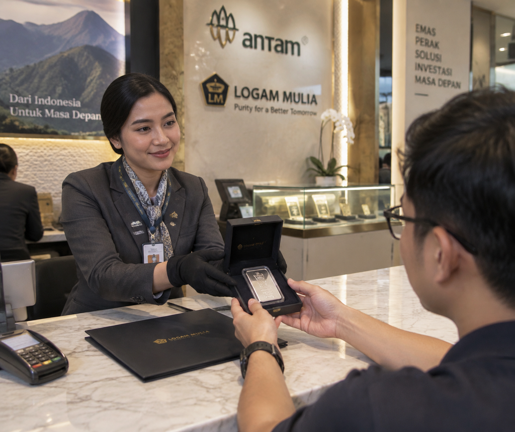 Harga Perak Hari Ini Turun Rp550 Jadi Rp41.510 per Gram